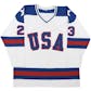 Dave Christian Autographed USA White Hockey Jersey Miracle on Ice