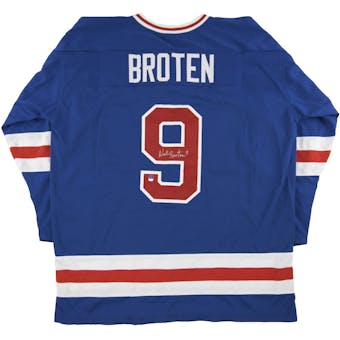 Neal Broten Autographed USA Blue Hockey Jersey Miracle on Ice