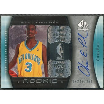 2005/06 SP Authentic Basketball #94 Chris Paul Rookie Auto #0427/1299