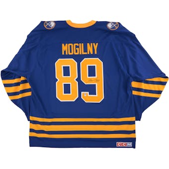 Alexander Mogilny Autographed Buffalo Sabres XXL Blue Hockey Jersey