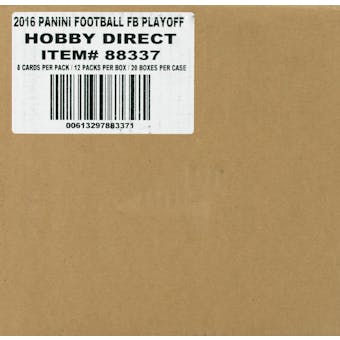 2016 Panini Playoff Football Hobby 20-Box Case
