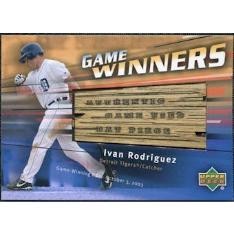 2004 Upper Deck Game Winners Bat #IR Ivan Rodriguez