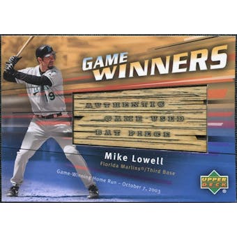 2004 Upper Deck Game Winners Bat #ML Mike Lowell