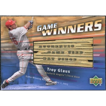 2004 Upper Deck Game Winners Bat #TG Troy Glaus