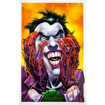 Neal Adams Autographed 11x17 Bloodied Joker Lithograph
