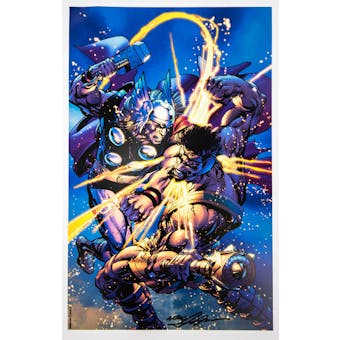 Neal Adams Autographed 11x17 Thor vs. Hercules Lithograph