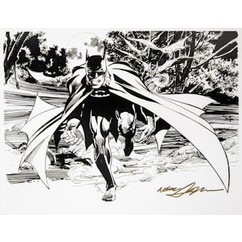Neal Adams Autographed 11x14 Batman Black and White Lithograph