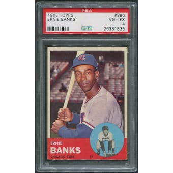 1963 Topps Baseball #380 Ernie Banks PSA 4 (VG-EX)