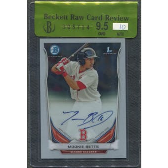 2014 Bowman Chrome Prospect #BCAPMB Mookie Betts Rookie Auto BGS 9.5 Raw Card Review