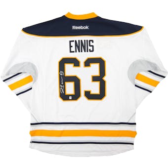 Tyler Ennis Autographed Buffalo Sabres XL White Hockey Jersey