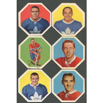 1961/62 York Peanut Butter Yellow Backs Octagons Hockey Complete Set (VG)