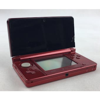 Nintendo 3DS Flame Red Launch System with Charger!