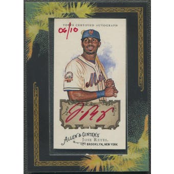 2008 Topps Allen and Ginter #JR Jose Reyes Red Ink Auto #06/10