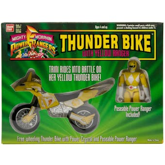 MMPR Mighty Morphin Power Rangers Yellow Thunder Bike With Figure MIB