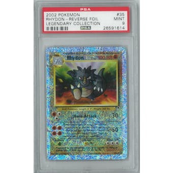 Pokemon Legendary Collection Reverse Holo Foil Rhydon 35/110 PSA 9