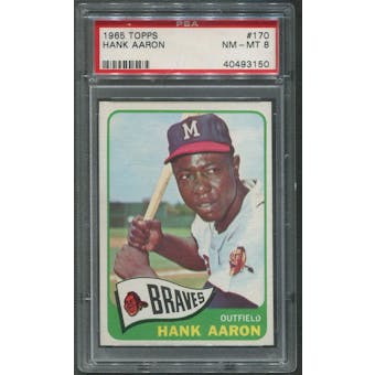 1965 Topps Baseball #170 Hank Aaron PSA 8 (NM-MT)