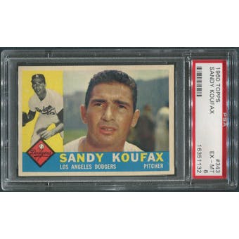 1960 Topps Baseball #343 Sandy Koufax PSA 6 (EX-MT)