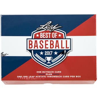 2017 Leaf Best Of Baseball Hobby Box