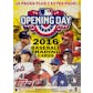2016 Topps Opening Day Baseball 11-Pack Box (Lot of 10)
