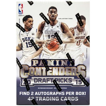 2015/16 Panini Contenders Draft Picks Basketball 7-Pack Box