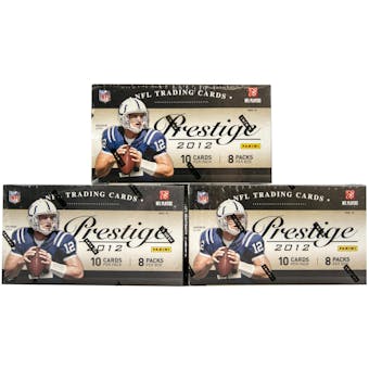 2012 Panini Prestige Football 8-Pack Box (Lot of 3)