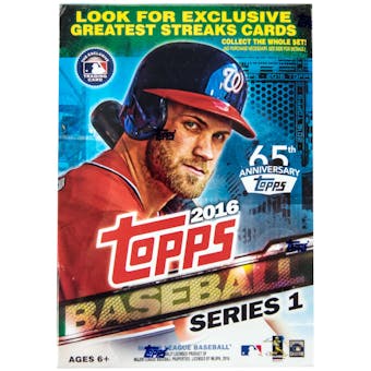 2016 Topps Series 1 Baseball 10-Pack Blaster Box