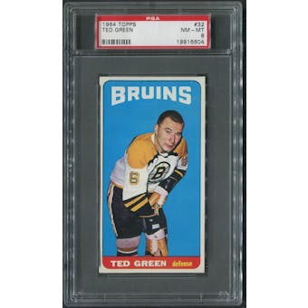 1964/65 Topps Hockey #32 Ted Green SP PSA 8 (NM-MT)
