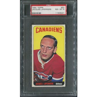 1964/65 Topps Hockey #53 Jacques Laperriere PSA 8 (NM-MT)