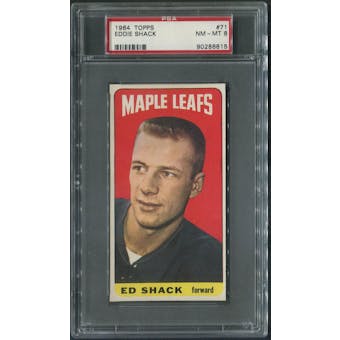 1964/65 Topps Hockey #71 Eddie Shack PSA 8 (NM-MT)
