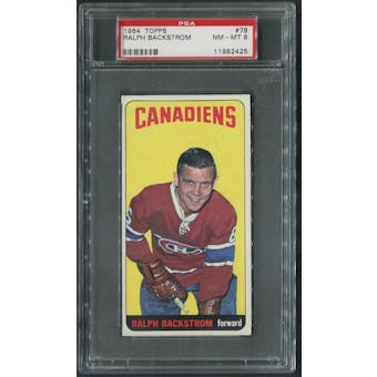 1964/65 Topps Hockey #78 Ralph Backstrom PSA 8 (NM-MT)