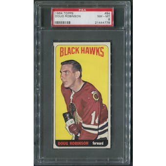1964/65 Topps Hockey #84 Doug Robinson Rookie PSA 8 (NM-MT)