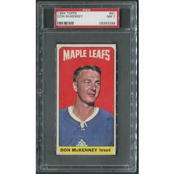 1964/65 Topps Hockey #81 Don McKenney PSA 7 (NM)