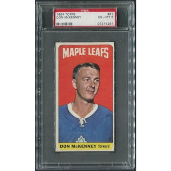 1964/65 Topps Hockey #81 Don McKenney PSA 6 (EX-MT)
