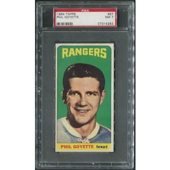 1964/65 Topps Hockey #87 Phil Goyette PSA 7 (NM)