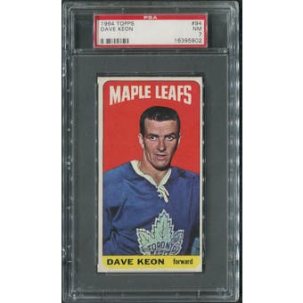 1964/65 Topps Hockey #94 Dave Keon PSA 7 (NM)