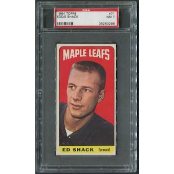 1964/65 Topps Hockey #71 Eddie Shack PSA 7 (NM)