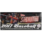 2017 Topps Stadium Club Baseball Hobby Box