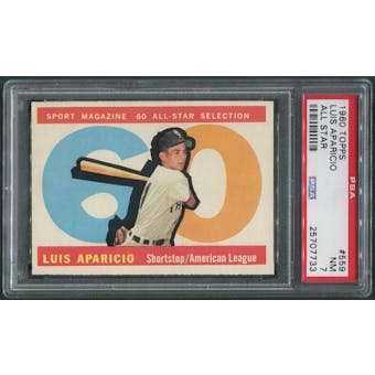 1960 Topps Baseball #559 Luis Aparicio All Star PSA 7 (NM)