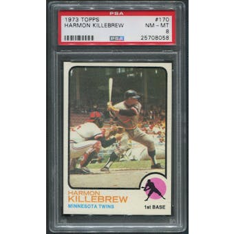 1973 Topps Baseball #170 Harmon Killebrew PSA 8 (NM-MT)