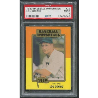 1980 SSPC Baseball Immortals #22 Lou Gehrig PSA 9 (MINT)