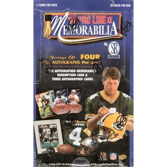 1997 Pro Line II Memorabilia Football Hobby Box