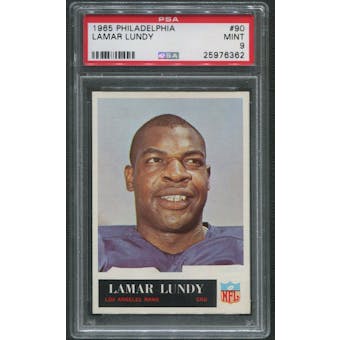 1965 Philadelphia Football #90 Lamar Lundy Rookie PSA 9 (MINT)