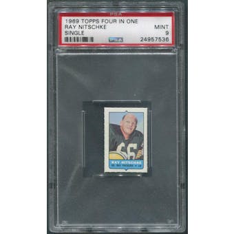 1969 Topps Four-in-One Single Football Ray Nitschke PSA 9 (MINT)