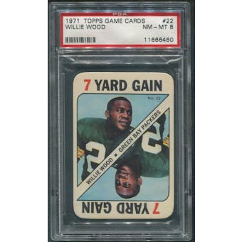 1971 Topps Game Inserts Football #22 Willie Wood PSA 8 (NM-MT)