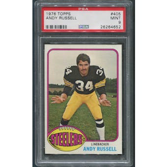 1976 Topps Football #405 Andy Russell PSA 9 (MINT)