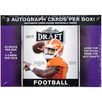 2017 Leaf Draft Football 20-Pack Box (2 Autographs Per Box!)