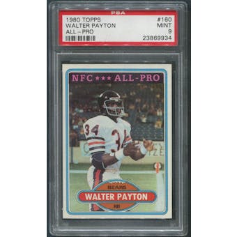 1980 Topps Football #160 Walter Payton All Pro PSA 9 (MINT)