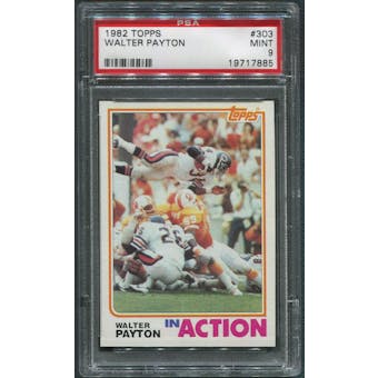 1982 Topps Football #303 Walter Payton In Action PSA 9 (MINT)
