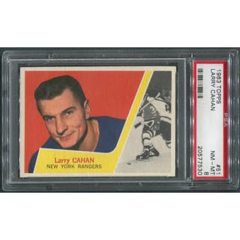 1963/64 Topps Hockey #51 Larry Cahan PSA 8 (NM-MT)