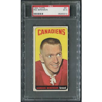 1964/65 Topps Hockey #61 Red Berenson PSA 5 (EX)